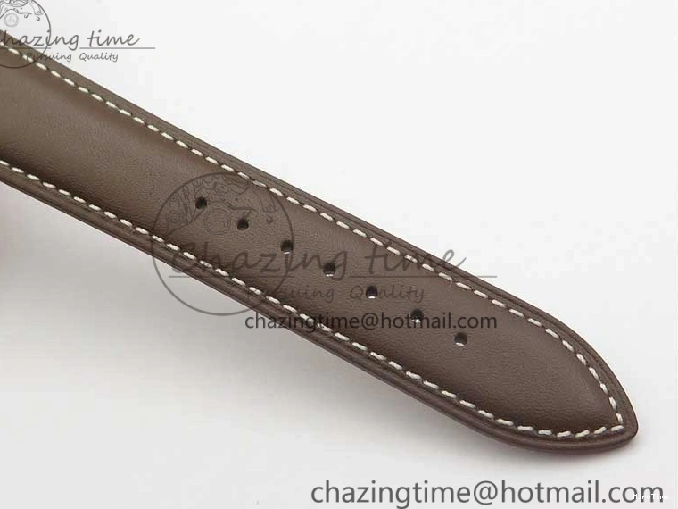 MIROTIME 0323 Calatrava 5524R Pilot Travel Time RG GRF Brown Dial on Brown Leather Strap MIYOTA TopPick 7155
